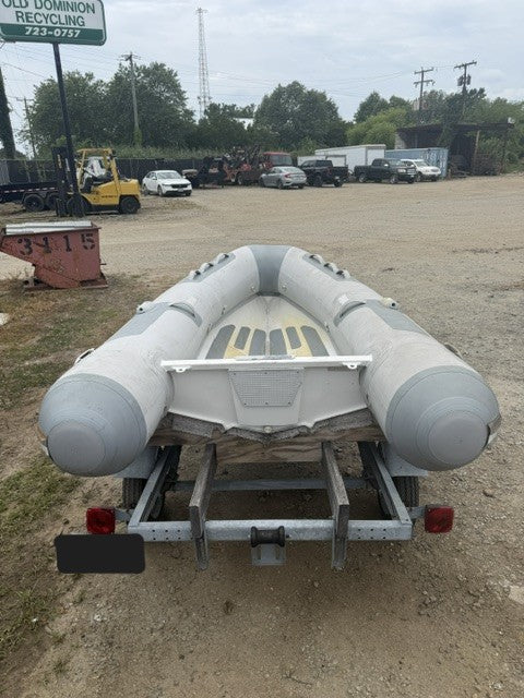 Zodiac Inflatable Boat with Aluminum Floor & Galvanized Trailer