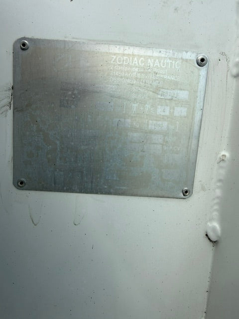 Zodiac Inflatable Boat with Aluminum Floor & Galvanized Trailer