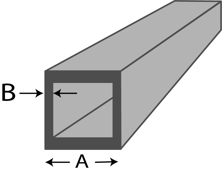Aluminum Square Tube - 2" x 1/8" (0.125")